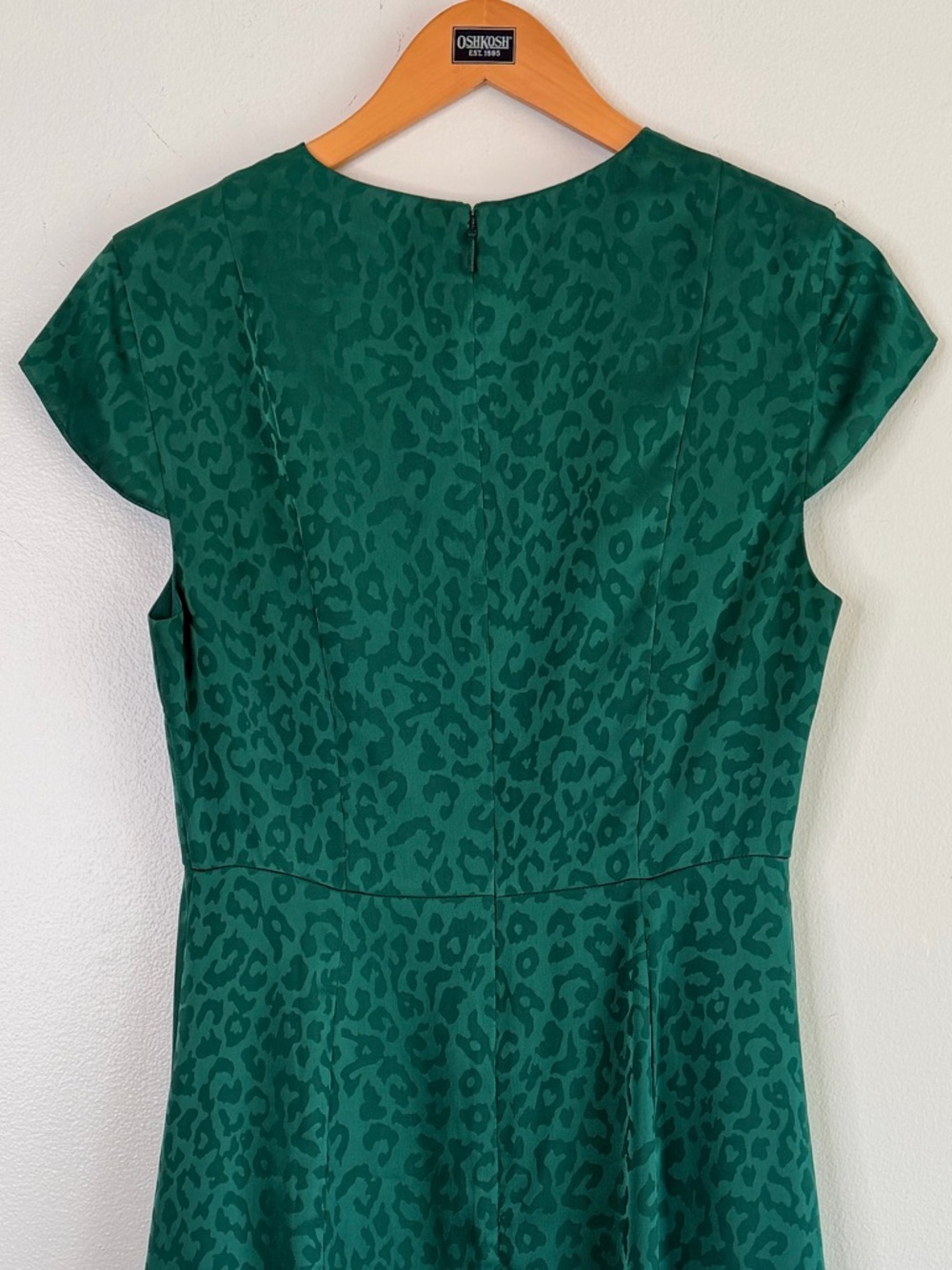 NEW Ted Baker Bellana Emerald Jaquard Leopard Dress TB Size 1 US Women’s Size 4 - Picture 11 of 15